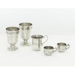 Middle Eastern silver goblets and cups