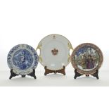 Three decorative porcelain plates