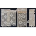 A Cypriot set of four hand crocheted curtains