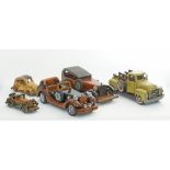 A collection of vintage toy car models