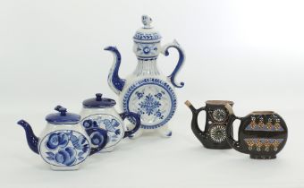 Russian ceramic tea pots