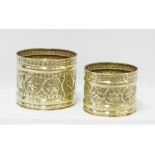 Middle Eastern Arabic graduating brass planters / containers