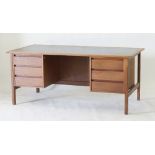 Scandinavian style writing desk in teak