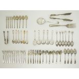 Silver plated dessert cutlery