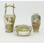 Japanese Satsuma porcelain ornaments