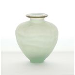 A modern globular glass vase