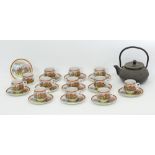 Japanese eggshell porcelain tea cups & saucers