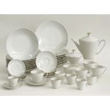 Edelstein Bavaria modern white porcelain part tea and dinner service