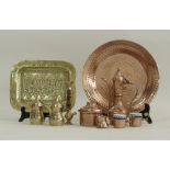 Arabic or Turkish miniature copper and brass objects