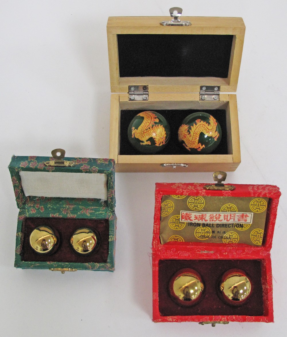 Chinese Baoding metallic bell-balls - Image 3 of 5