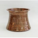 Ottoman waisted copper cauldron