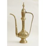 Indian decorative brass Aftaba ewer / coffee pot