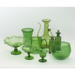 Syrian or Hebron bowls, tazzas, bottles and decanters