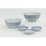 Chinese blue and white porcelain bowls