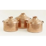 Vintage tinned copper cauldrons