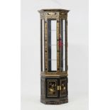 Chinese black lacquer hexagonal display cabinet