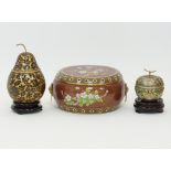 Chinese cloisonné boxes