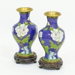 Chinese cloisonné vases