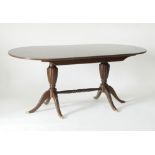 Regency style mahogany dining table