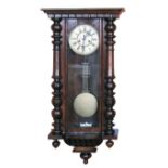 A Vienna walnut wall clock