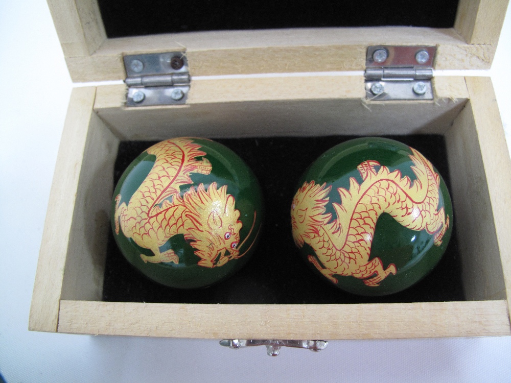 Chinese Baoding metallic bell-balls - Image 5 of 5