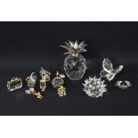 A quantity of Swarovski crystal ornaments