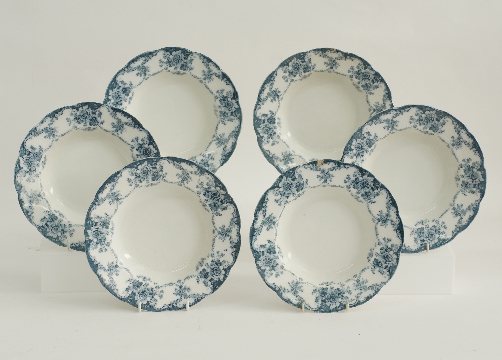 Collection of six English Bishop & Stonier BEXLEY pattern porcelain dinner plates