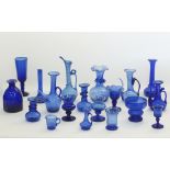 A collection of Syrian or Hebron pitchers and vases