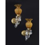 A pair of Louis Philippe style one arm wall sconces