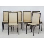 A set of six dining chairs