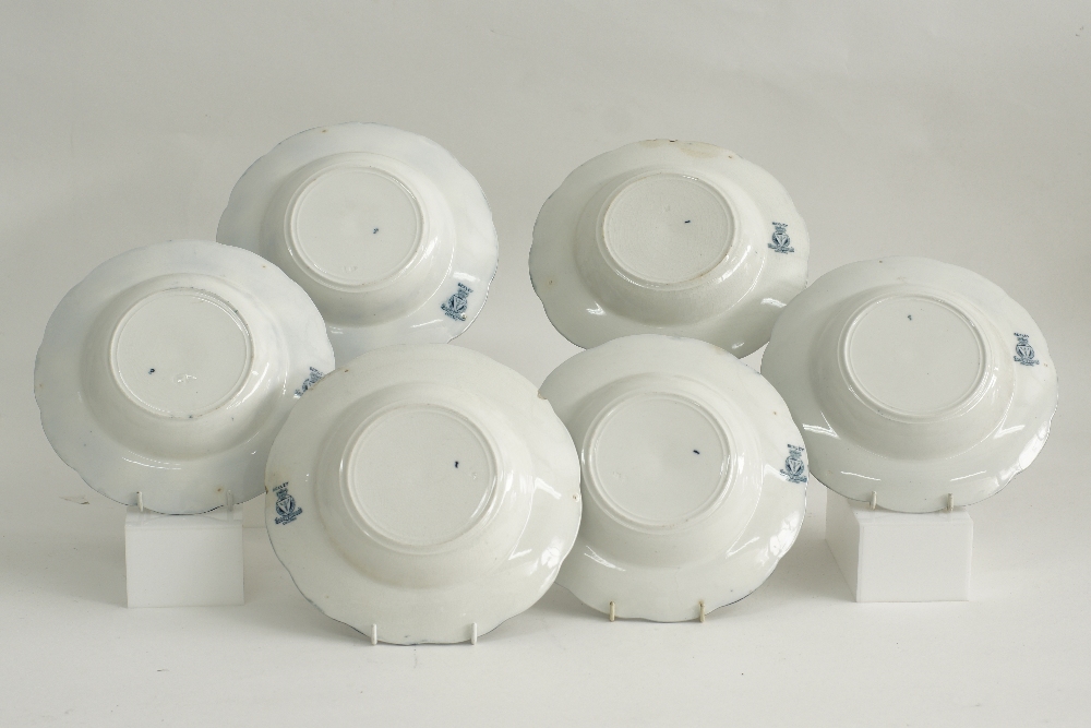 Collection of six English Bishop & Stonier BEXLEY pattern porcelain dinner plates - Image 2 of 7