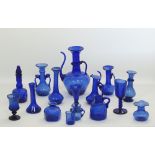 A collection of Syrian or Hebron pitchers and vases
