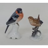 Two Rosenthal Classic Rose Collection porcelain figurines of birds