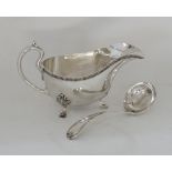 A Mappin & Webb silver plated sauce boat
