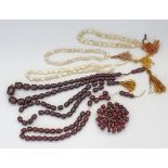 A collection of Islamic worry prayer beads