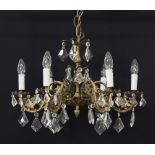 A Louis XV style six arm chandelier