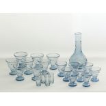 A collection of Syrian or Hebron glasses and a decanter