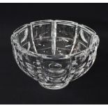 An Orrefors colourless crystal bowl