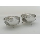 A pair of Cypriot silver bowls
