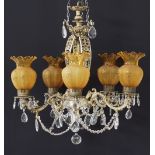 A Louis Philippe style five arm chandelier