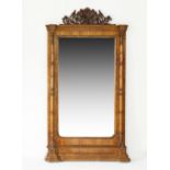 A Cypriot walnut Tabernacle mirror