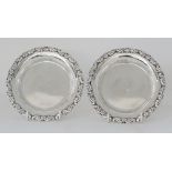 A pair of Egyptian silver dishes