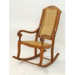 A Cypriot beechwood rocking chair