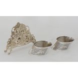 A pair of Cypriot white metal napkin rings