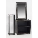 A side board, a mirror and a square stand