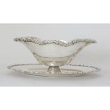 An Egyptian silver sauce boat