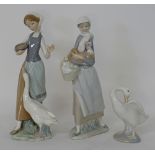 A collection of Lladro porcelain figurines