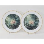 A pair of porcelain chargers by Limoges