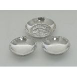 Three Cypriot silver dishes