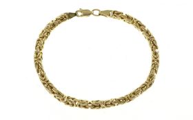 Koenigsarmband 6.49 g 585/- Gelbgold Laenge 19.00 cm